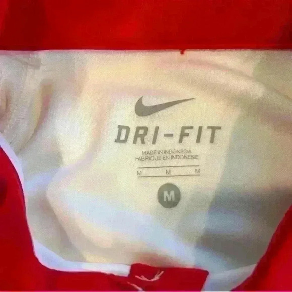 Nike Mens Dri-Fit Ohio State shirt. Size Medium. White with Red Collar - Picture 11 of 13